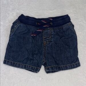 (3 for $10) Carter's Blue Denim Shorts with Navy Waistband